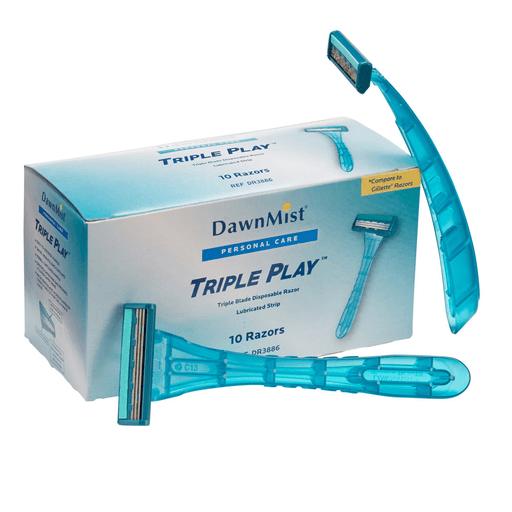 DawnMist® Triple Play Facial Razor, Disposable | Quantity - 1x BX