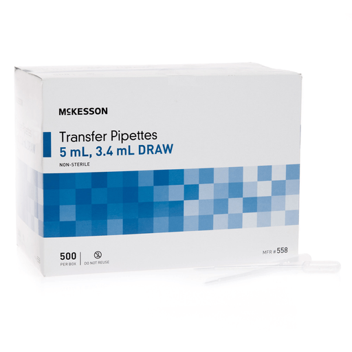 McKesson Transfer Pipette, 5 mL, 3.4 mL Draw Volume | Quantity - 1x BX