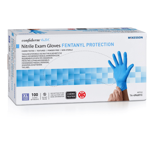 McKesson Confiderm® 6.8C Nitrile Exam Glove, X-Large, Blue | Quantity - 1x BX