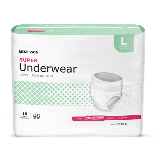 McKesson Super Moderate Absorbency Incontinence Underwear, Large | Quantity - 1x BG