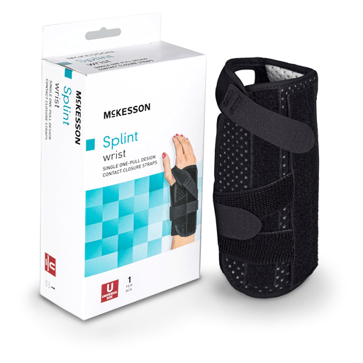 McKesson Right Wrist Splint with Single One-Pull Design, One Size Fits Most | Quantity - 1x EA