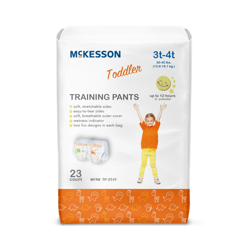 McKesson Toddler Training Pants, 3T to 4T for Children weighing 30 – 40 lbs. | Quantity - 1x BG