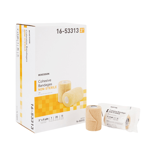 BANDAGE, COHESIVE N/S LF TAN 3" (24/CS) | Quantity - 1x CS