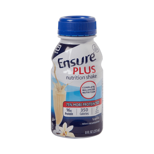 Ensure® Plus Nutrition Shake, Vanilla, 8-ounce bottle | Quantity - 1x CS
