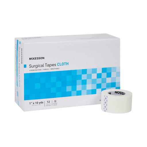 McKesson Silk-Like Cloth Medical Tape, 1 Inch x 10 Yard, White | Quantity - 1x RL