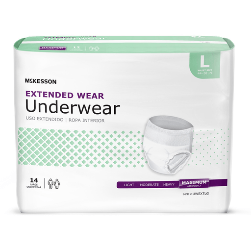 McKesson Extended Wear Maximum Absorbency Underwear, Large | Quantity - 1x BG
