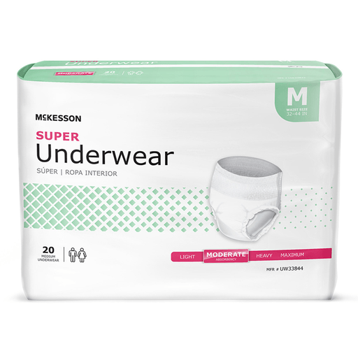 McKesson Super Moderate Absorbency Incontinence Underwear, Medium | Quantity - 1x BG
