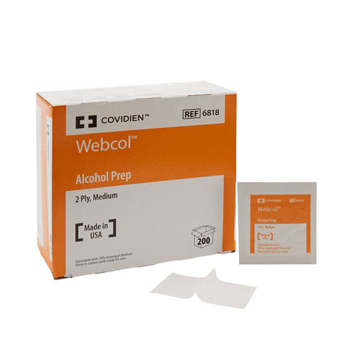 Webcol™ Alcohol Prep Pad, 1 x 1.25 Inch, Individual Packets | Quantity - 1x CS