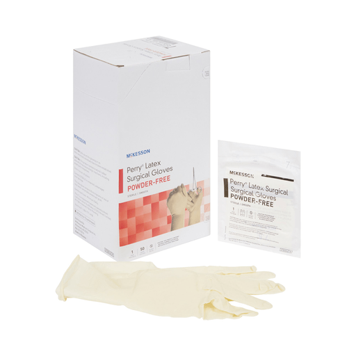 McKesson Perry® Performance Plus Surgical Glove, Size 7.5, Cream | Quantity - 1x BX