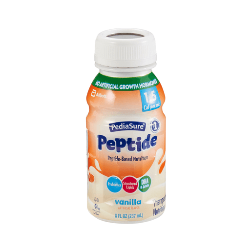 PediaSure® Peptide 1.5 Cal Peptide-Based Nutrition, Vanilla, 8-ounce bottle | Quantity - 1x CS