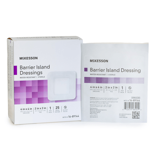 McKesson Composite Barrier Island Dressing, 4 x 4 Inch | Quantity - 1x CS