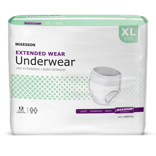 McKesson Extended Wear Maximum Absorbency Underwear, Extra Large | Quantity - 1x CS