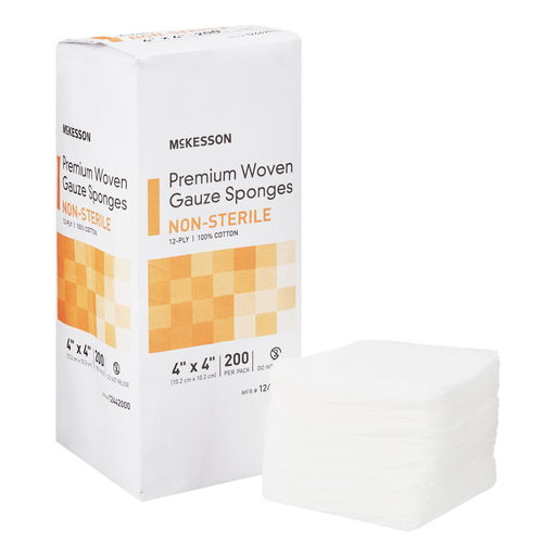 McKesson Gauze Sponge, 4 x 4 Inch, 12-Ply | Quantity - 1x PK