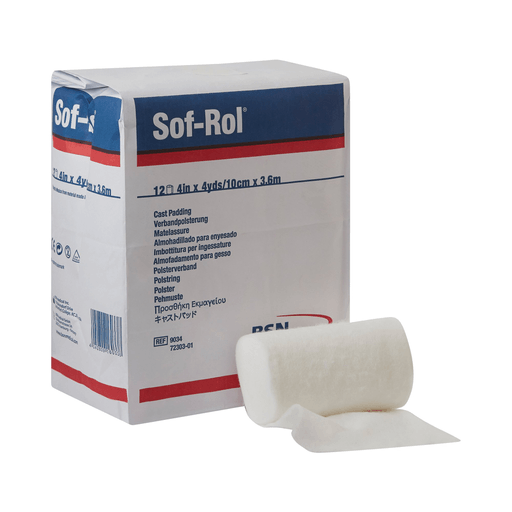 Sof-Rol® White Rayon Undercast Cast Padding, 4 Inch x 4 Yard | Quantity - 1x CS