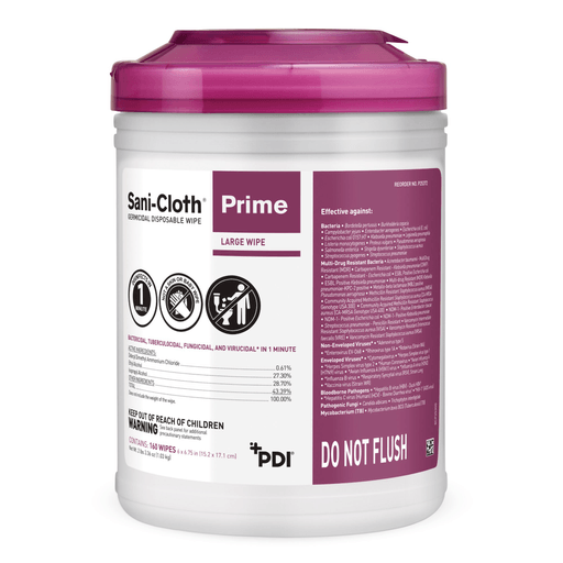 Sani-Cloth® Prime Large Germicidal Disinfectant Wipes, 6 x 6.75 Inch | Quantity - 1x CN