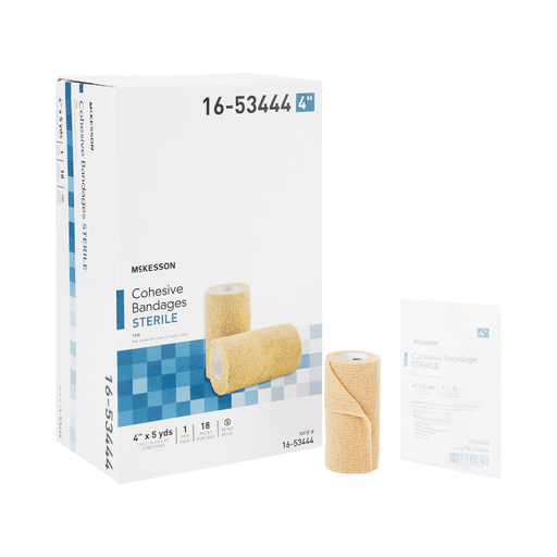 BANDAGE, COHESIVE N/S LF TAN 4" (18/CS) | Quantity - 1x EA