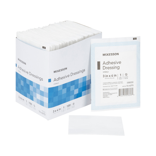 McKesson White Adhesive Dressing, 3 x 4 Inch | Quantity - 1x EA