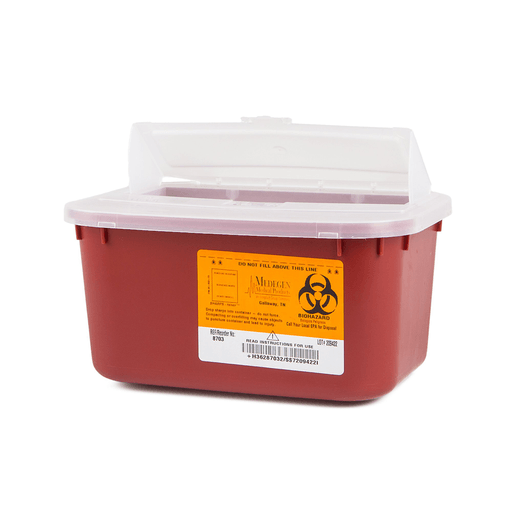 Sharps® Multi-purpose Sharps Container, 5 x 10 x 7 Inch | Quantity - 1x CS