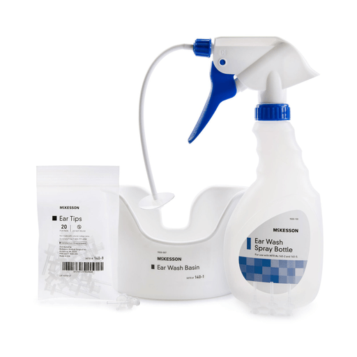 McKesson Ear Wash System Kit Spray Bottle with Flexible Tube and 23 Ear Tips | Quantity - 1x BG