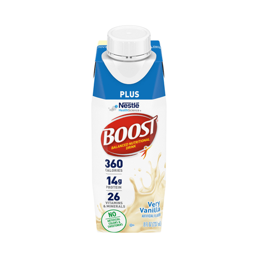 Boost Plus® Vanilla Balanced Nutritional Drink, 8-ounce Carton | Quantity - 1x CS