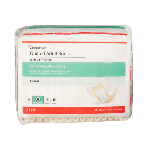 Wings™ Ultra Quilted Extra Heavy Absorbency Incontinence Brief, Extra Large | Quantity - 1x CS