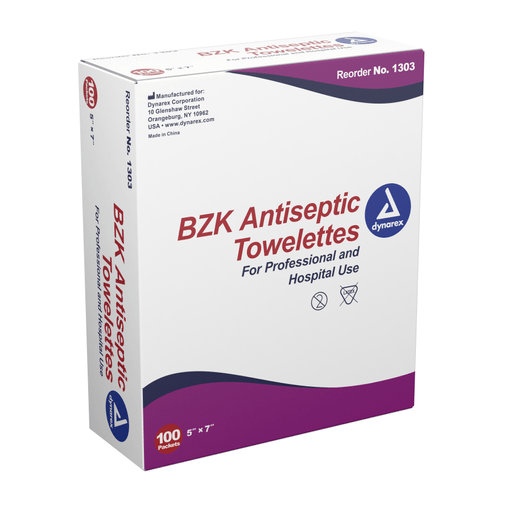dynarex® Scented BZK Antiseptic Towelettes, Individual Packet | Quantity - 1x CS