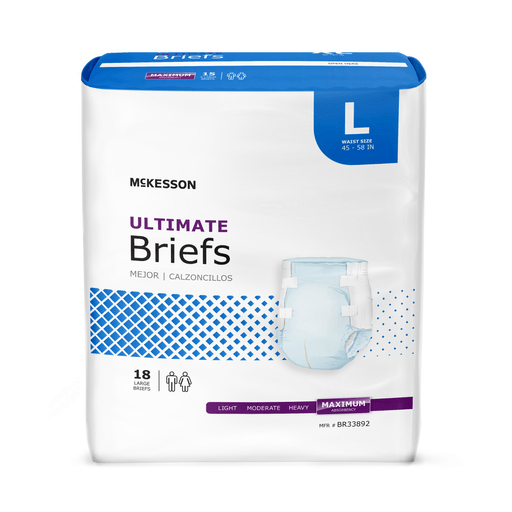 McKesson Ultimate Heavy Absorbency Incontinence Brief, Large | Quantity - 1x CS