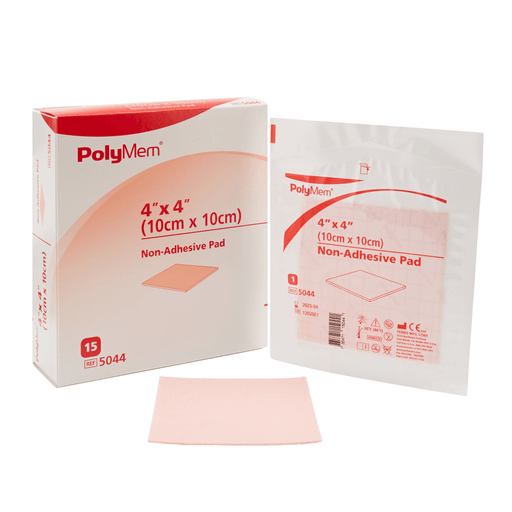 PolyMem Foam Dressing Nonadhesive Without Border, 4 x 4 Inch | Quantity - 1x BX