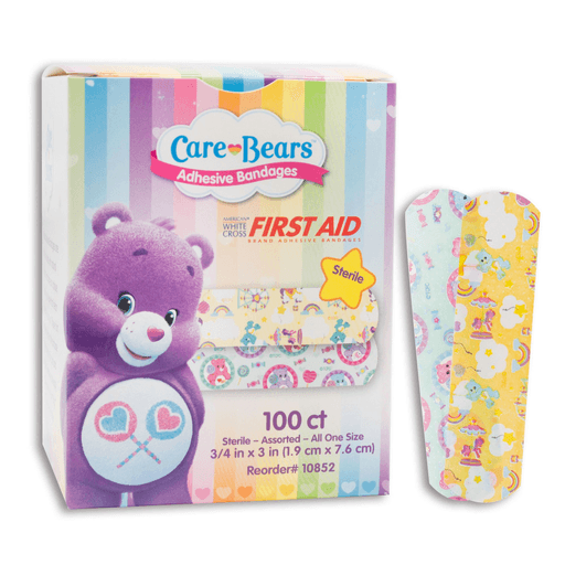 American® White Cross Stat Strip® Kid Design Care Bears™ Adhesive Strips | Quantity - 1x BX