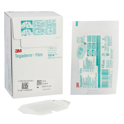 3M™ Tegaderm™ Rectangular Transparent Sterile Film Dressing, 2-3/8 x 2-3/4 Inch | Quantity - 1x BX