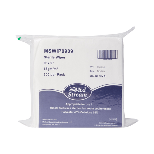 WIPE, CLEANROOM ISO CLASS5 STR DISP WHT 9X9" (300/PK 12PK/CS | Quantity - 1x PK