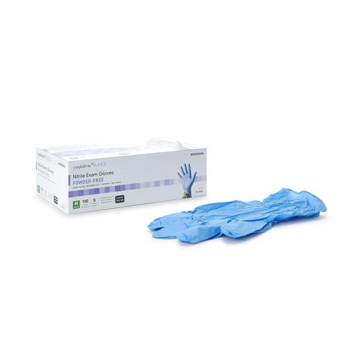McKesson Confiderm® 6.5CX Nitrile Extended Cuff Length Exam Glove, Medium, Blue | Quantity - 1x CS