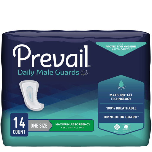 Prevail® Daily Male Guards Maximum Bladder Control Pad, 12½-Inch Length | Quantity - 1x PK