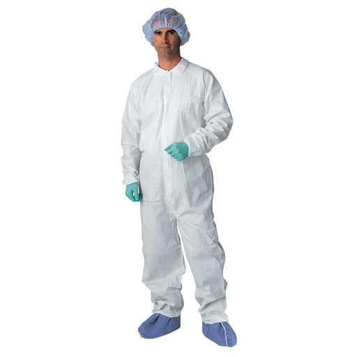 COVERALL BRTHBL ELASTC WRST/ANKL WHT 3XL