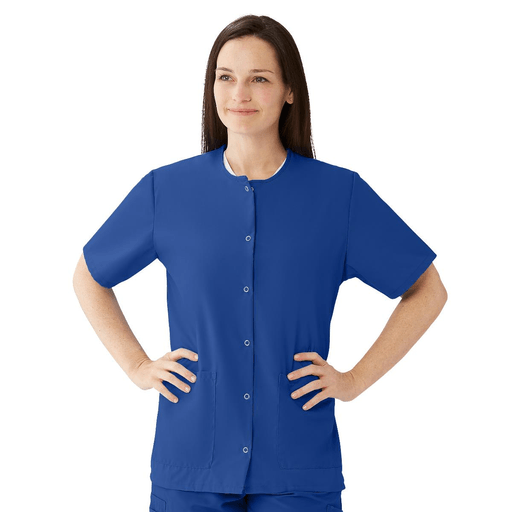 TOP SCRUB JEWEL-NECK 2PKT SAPPHIRE 3