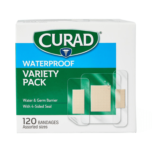CURAD WATERPROOF ASSORTED PACK 120CT