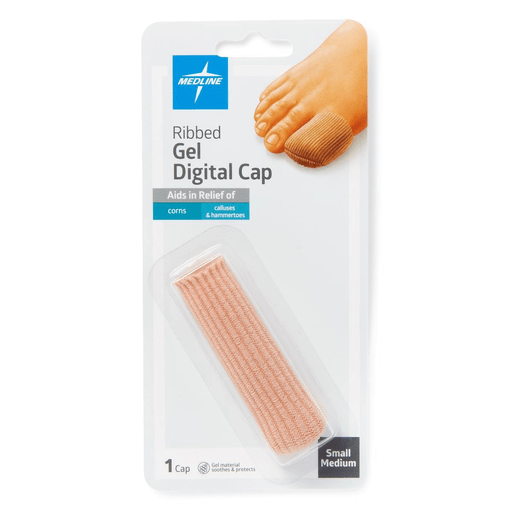 GEL RIBBED DIGITAL CAPS S/M EA