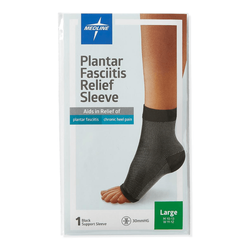 PLANTAR FASCIITIS SLEEVE BLK EA L