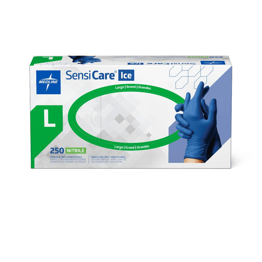 GLOVE EXAM NITRILE SENSICARE-ICE BLUE LG