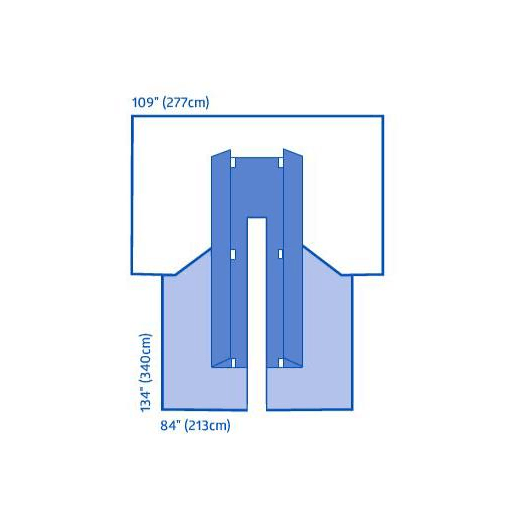 DRAPE SPLIT CV CLR ANES ST 1EA
