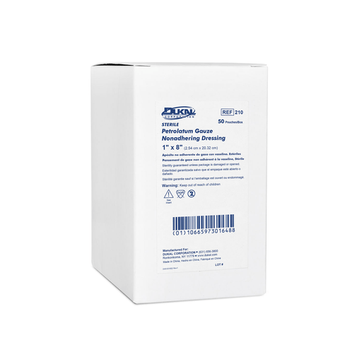 DUKAL ALBA STERILE PETROLATUM GAUZE DRESSINGS - Petrolatum Gauze Dressing, 1" x 8", Sterile, 1/pk, 50 pk/bx | Quantity - 1x BX