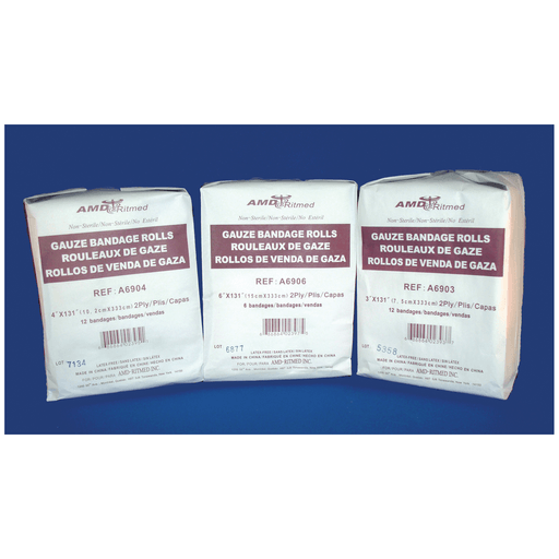 AMD MEDICOM VITAL-ROLL GAUZE BANDAGES - Gauze Bandage, 3" x 131", Non-Sterile, 12/pk, 8 pk/cs | Quantity - 1x CS