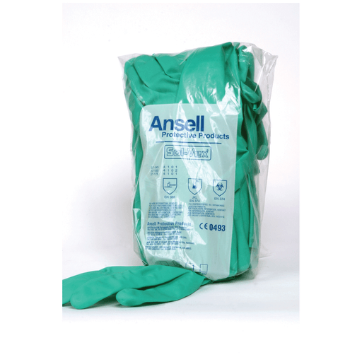 ANSELL SOL-VEX NITRILE CHEMICAL PROTECTION GLOVES - Protection Gloves, Size 9-9, 12 pr/bg, 12 bg/cs | Quantity - 1x CS