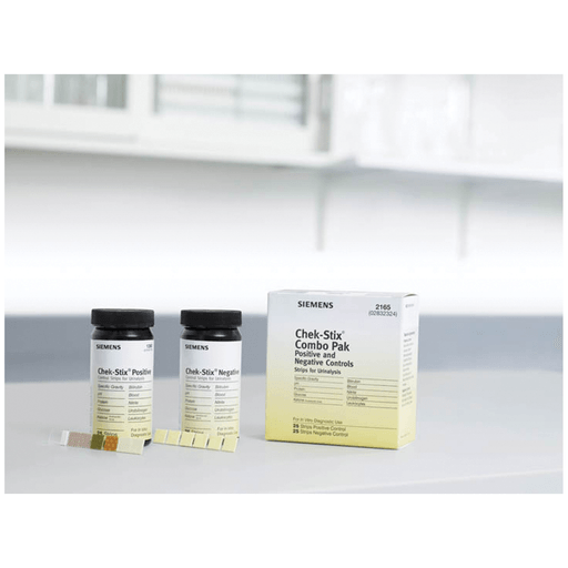 SIEMENS REAGENT & CONTROL STRIPS - Chek-Stix Urinalysis Control Strips, All Positive, 25/btl (10310482) (Item is Non-Returnable) | Quantity - 1x BTL