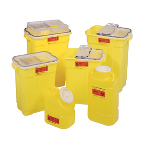 BD CHEMOTHERAPY SHARPS COLLECTORS - Sharps Collector, 9 Gallon, Slide Top Gasketed, Yellow (not autoclavable), 8/cs(Item is on allocation. Supplies may be limited or there may be longer than normal lead times) | Quantity - 1x CS