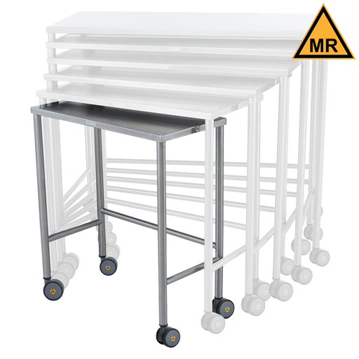 BLICKMAN MRI SAFE INSTRUMENT TABLES - Nested Instrument Table 28"W x 32"H x 14"D On Casters MRI Safe (DROP SHIP ONLY) | Quantity - 1x EA