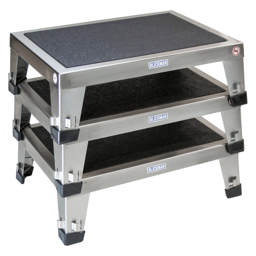 BLICKMAN STOOLS - Step Stool 1260, Stainless Steel w/Handrail (DROP SHIP ONLY) | Quantity - 1x EA