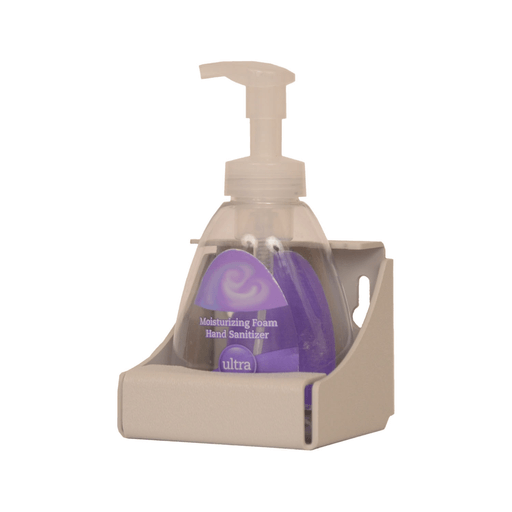 MARKETLAB BOWMAN UNIVERSAL BOTTLE HOLDER - Universal Bottle Holder, Holds a Variety of Bottle Sizes, Keyholes For Wall Mounting, Quartz ABS Plastic, 4 3/8"W x 4"H x 4"D (Made in USA) | Quantity - 1x EA