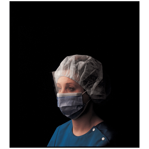 BUSSE PROCEDURAL MASKS - Fluid Resistant Mask, Full Wraparound Face Shield, Blue, 99% Eff., 100/cs | Quantity - 1x CS