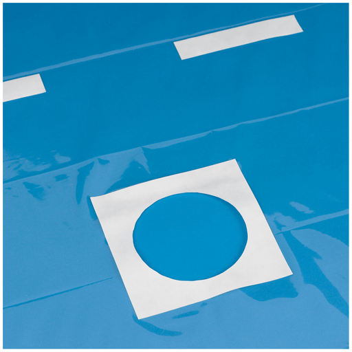 BUSSE EPIDURAL/PAIN MANAGEMENT DRAPES - Drape, 24" x 30", Clear Plastic, 4" Fenestration, Adhesive Patch, Adhesive Strips, Sterile, 100/cs | Quantity - 1x CS